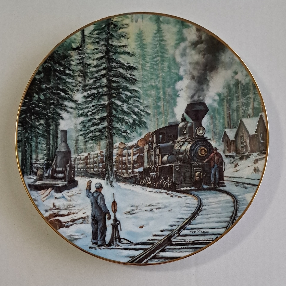 Timber Line from the Winter Rails Plate Collection by Ted Xaras (1993)